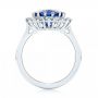 18k White Gold 18k White Gold Custom Blue Sapphire And Diamond Engagement Ring - Front View -  103055 - Thumbnail