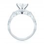 14k White Gold 14k White Gold Custom Blue Sapphire And Diamond Engagement Ring - Front View -  103420 - Thumbnail