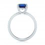  Platinum Platinum Custom Blue Sapphire And Diamond Engagement Ring - Front View -  103509 - Thumbnail