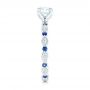 18k White Gold 18k White Gold Custom Blue Sapphire And Diamond Engagement Ring - Side View -  102520 - Thumbnail