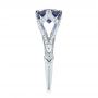  Platinum Custom Blue Sapphire And Diamond Engagement Ring - Side View -  103411 - Thumbnail