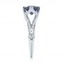 18k White Gold 18k White Gold Custom Blue Sapphire And Diamond Engagement Ring - Side View -  103411 - Thumbnail