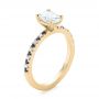 18k Yellow Gold 18k Yellow Gold Custom Blue Sapphire And Diamond Engagement Ring - Three-Quarter View -  104207 - Thumbnail