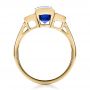 14k Yellow Gold 14k Yellow Gold Custom Blue Sapphire And Diamond Engagement Ring - Front View -  100034 - Thumbnail