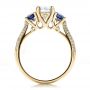 18k Yellow Gold 18k Yellow Gold Custom Blue Sapphire And Diamond Engagement Ring - Front View -  100116 - Thumbnail