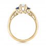 14k Yellow Gold 14k Yellow Gold Custom Blue Sapphire And Diamond Engagement Ring - Front View -  100876 - Thumbnail