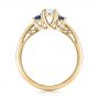 18k Yellow Gold 18k Yellow Gold Custom Blue Sapphire And Diamond Engagement Ring - Front View -  100876 - Thumbnail