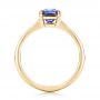 14k Yellow Gold 14k Yellow Gold Custom Blue Sapphire And Diamond Engagement Ring - Front View -  100923 - Thumbnail