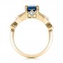 18k Yellow Gold 18k Yellow Gold Custom Blue Sapphire And Diamond Engagement Ring - Front View -  101164 - Thumbnail