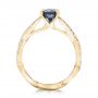 14k Yellow Gold 14k Yellow Gold Custom Blue Sapphire And Diamond Engagement Ring - Front View -  102309 - Thumbnail