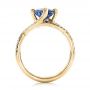 18k Yellow Gold 18k Yellow Gold Custom Blue Sapphire And Diamond Engagement Ring - Front View -  102312 - Thumbnail