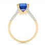 18k Yellow Gold 18k Yellow Gold Custom Blue Sapphire And Diamond Engagement Ring - Front View -  102790 - Thumbnail