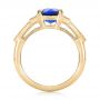 14k Yellow Gold 14k Yellow Gold Custom Blue Sapphire And Diamond Engagement Ring - Front View -  102870 - Thumbnail