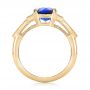 14k Yellow Gold 14k Yellow Gold Custom Blue Sapphire And Diamond Engagement Ring - Front View -  102870 - Thumbnail
