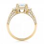 14k Yellow Gold 14k Yellow Gold Custom Blue Sapphire And Diamond Engagement Ring - Front View -  102888 - Thumbnail