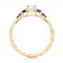 14k Yellow Gold 14k Yellow Gold Custom Blue Sapphire And Diamond Engagement Ring - Front View -  103015 - Thumbnail