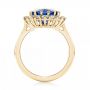 14k Yellow Gold 14k Yellow Gold Custom Blue Sapphire And Diamond Engagement Ring - Front View -  103055 - Thumbnail