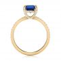 14k Yellow Gold 14k Yellow Gold Custom Blue Sapphire And Diamond Engagement Ring - Front View -  103509 - Thumbnail