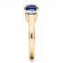 14k Yellow Gold 14k Yellow Gold Custom Blue Sapphire And Diamond Engagement Ring - Side View -  100034 - Thumbnail