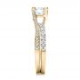 18k Yellow Gold 18k Yellow Gold Custom Blue Sapphire And Diamond Engagement Ring - Side View -  102070 - Thumbnail