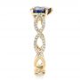 14k Yellow Gold 14k Yellow Gold Custom Blue Sapphire And Diamond Engagement Ring - Side View -  102309 - Thumbnail