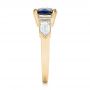 14k Yellow Gold 14k Yellow Gold Custom Blue Sapphire And Diamond Engagement Ring - Side View -  102870 - Thumbnail