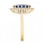 18k Yellow Gold 18k Yellow Gold Custom Blue Sapphire And Diamond Engagement Ring - Side View -  103055 - Thumbnail
