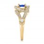 14k Yellow Gold 14k Yellow Gold Custom Blue Sapphire And Diamond Engagement Ring - Side View -  103611 - Thumbnail
