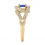 18k Yellow Gold 18k Yellow Gold Custom Blue Sapphire And Diamond Engagement Ring - Side View -  103611 - Thumbnail