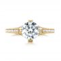 18k Yellow Gold 18k Yellow Gold Custom Blue Sapphire And Diamond Engagement Ring - Top View -  103448 - Thumbnail