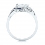 Custom Blue Sapphire And Diamond Engagement Ring - Front View -  102916 - Thumbnail