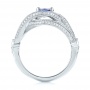 18k White Gold 18k White Gold Custom Blue Sapphire And Diamond Engagement Ring - Front View -  103611 - Thumbnail