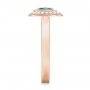 14k Rose Gold 14k Rose Gold Custom Blue Sapphire And Diamond Halo Engagement Ring - Side View -  103467 - Thumbnail