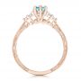 14k Rose Gold 14k Rose Gold Custom Blue Topaz And Diamond Engagement Ring - Front View -  102907 - Thumbnail