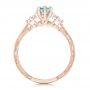 14k Rose Gold 14k Rose Gold Custom Blue Topaz And Diamond Engagement Ring - Front View -  102907 - Thumbnail