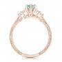 18k Rose Gold 18k Rose Gold Custom Blue Topaz And Diamond Engagement Ring - Front View -  102907 - Thumbnail