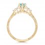 18k Yellow Gold 18k Yellow Gold Custom Blue Topaz And Diamond Engagement Ring - Front View -  102907 - Thumbnail