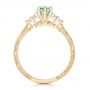 18k Yellow Gold 18k Yellow Gold Custom Blue Topaz And Diamond Engagement Ring - Front View -  102907 - Thumbnail