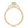 14k Yellow Gold 14k Yellow Gold Custom Blue Topaz And Diamond Engagement Ring - Front View -  102907 - Thumbnail