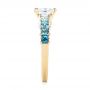 14k Yellow Gold 14k Yellow Gold Custom Blue Topaz And Diamond Engagement Ring - Side View -  103407 - Thumbnail