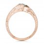 14k Rose Gold 14k Rose Gold Custom Blue Zircon And Diamond Engagement Ring - Front View -  100645 - Thumbnail