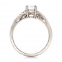  Platinum Platinum Custom Blue And White Sapphire Engagement Ring - Front View -  101211 - Thumbnail