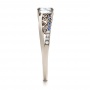  Platinum Platinum Custom Blue And White Sapphire Engagement Ring - Side View -  101211 - Thumbnail