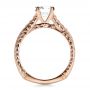 14k Rose Gold 14k Rose Gold Custom Bright Cut Diamond Engagement Ring - Front View -  1329 - Thumbnail