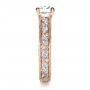 14k Rose Gold 14k Rose Gold Custom Bright Cut Diamond Engagement Ring - Side View -  1283 - Thumbnail