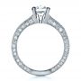 18k White Gold Custom Bright Cut Diamond Engagement Ring - Front View -  1283 - Thumbnail