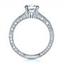 18k White Gold Custom Bright Cut Diamond Engagement Ring - Front View -  1283 - Thumbnail