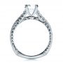 14k White Gold 14k White Gold Custom Bright Cut Diamond Engagement Ring - Front View -  1329 - Thumbnail