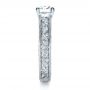 18k White Gold Custom Bright Cut Diamond Engagement Ring - Side View -  1283 - Thumbnail