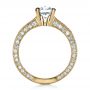 14k Yellow Gold 14k Yellow Gold Custom Bright Cut Diamond Engagement Ring - Front View -  1283 - Thumbnail